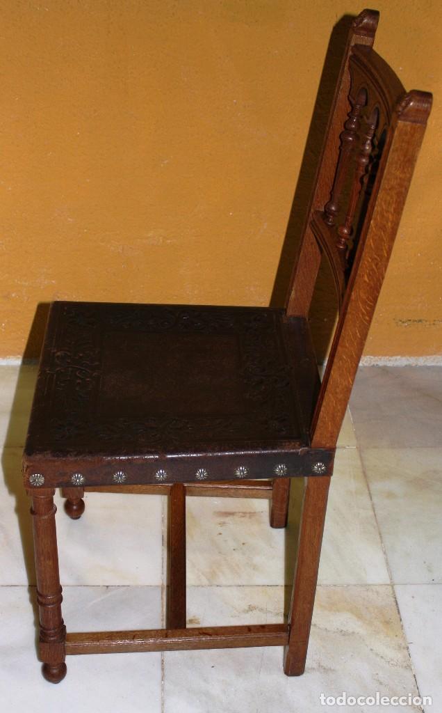 Antig&uuml;edades: 6 SILLAS DE ESTILO ISABELINO.REF.6123 - Foto 8