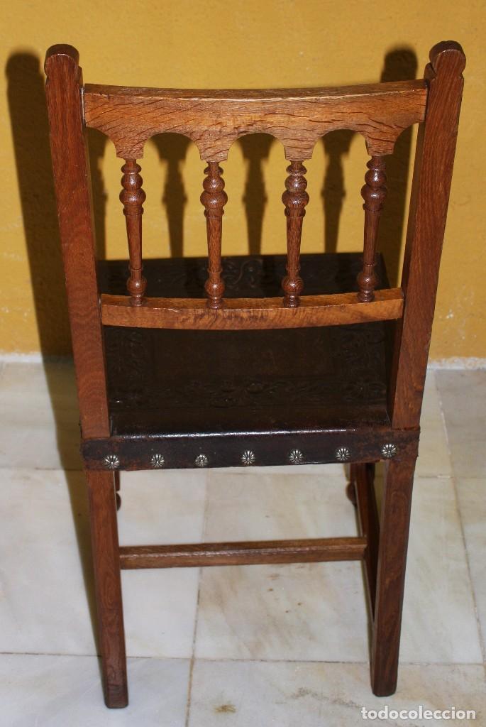 Antig&uuml;edades: 6 SILLAS DE ESTILO ISABELINO.REF.6123 - Foto 9