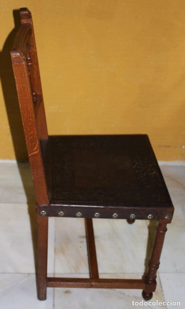 Antig&uuml;edades: 6 SILLAS DE ESTILO ISABELINO.REF.6123 - Foto 10