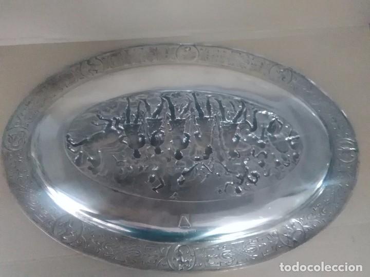 Antig&uuml;edades: Bandeja ba&ntilde;o de plata - Foto 5