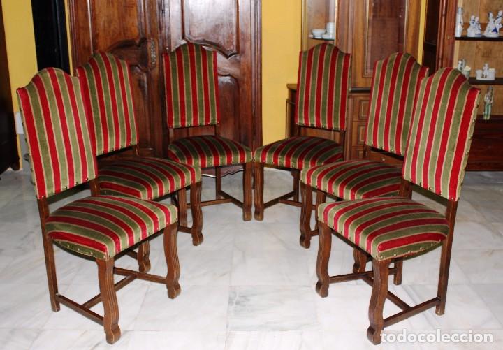Antig&uuml;edades: 6 SILLAS DE ESTILO ESPA&Ntilde;OL.REF.6124 - Foto 1