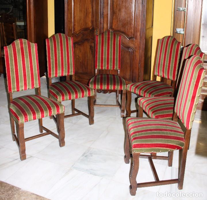Antig&uuml;edades: 6 SILLAS DE ESTILO ESPA&Ntilde;OL.REF.6124 - Foto 2