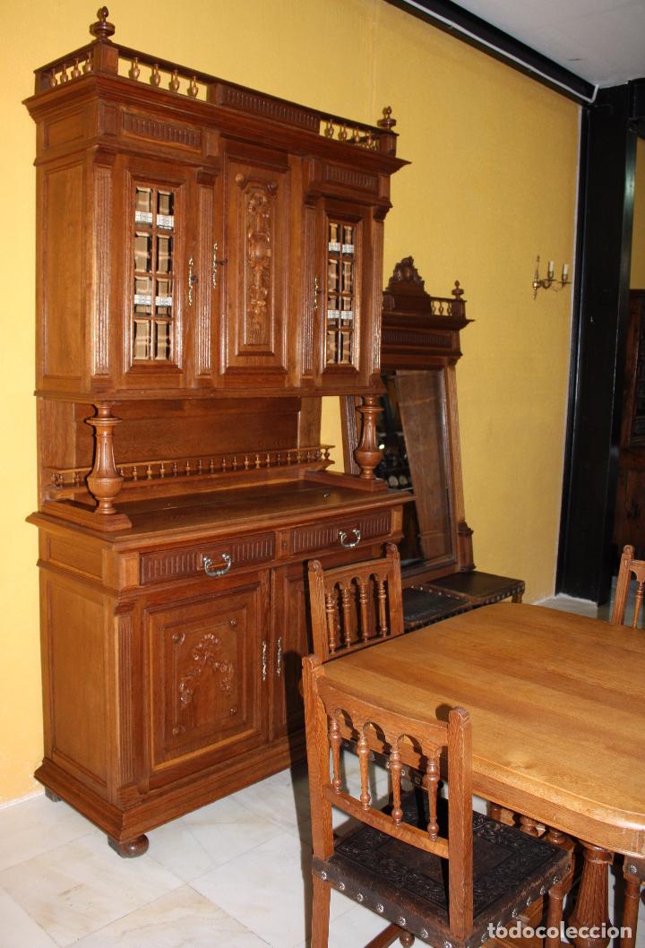 Antig&uuml;edades: 6 SILLAS DE ESTILO ISABELINO.REF.6123 - Foto 11