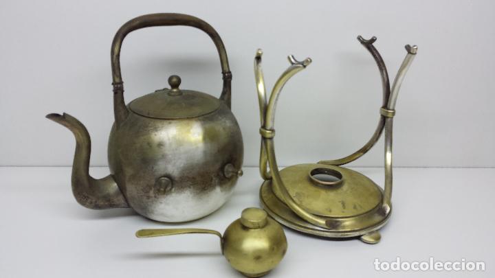 Antig&uuml;edades: ANTIGUA TETERA CON CALENTADOR - Foto 12