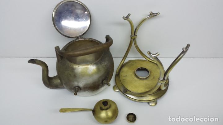 Antig&uuml;edades: ANTIGUA TETERA CON CALENTADOR - Foto 14