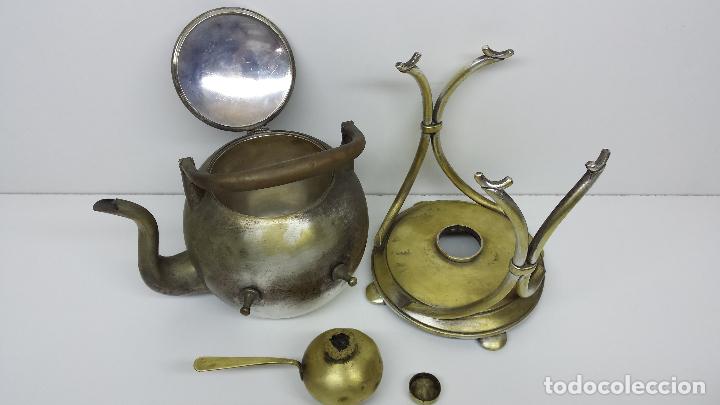 Antig&uuml;edades: ANTIGUA TETERA CON CALENTADOR - Foto 15