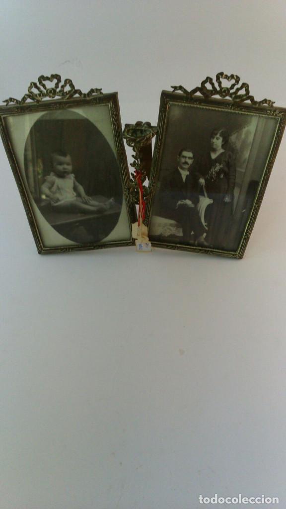 Antig&uuml;edades: MARQUITO DOBLE DE BRONCE, SIGLO XIX - Foto 1