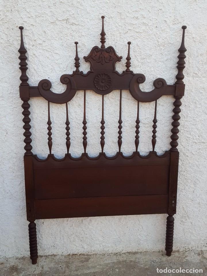 Antig&uuml;edades: Original cama de madera de palisandro (colch&oacute;n 90) - Foto 1