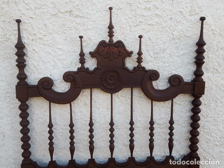 Antig&uuml;edades: Original cama de madera de palisandro (colch&oacute;n 90) - Foto 2