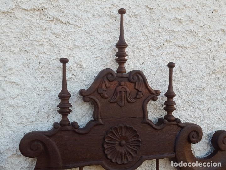 Antig&uuml;edades: Original cama de madera de palisandro (colch&oacute;n 90) - Foto 3