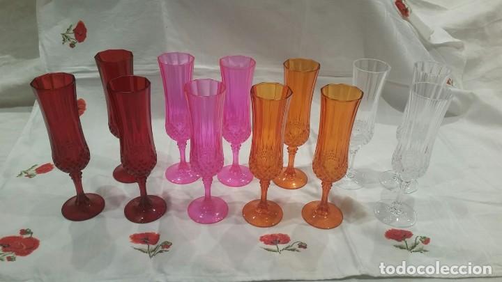 Antiguidades: Copas de Champagne Cava 12 unidades. Cristal Arches Francia.
