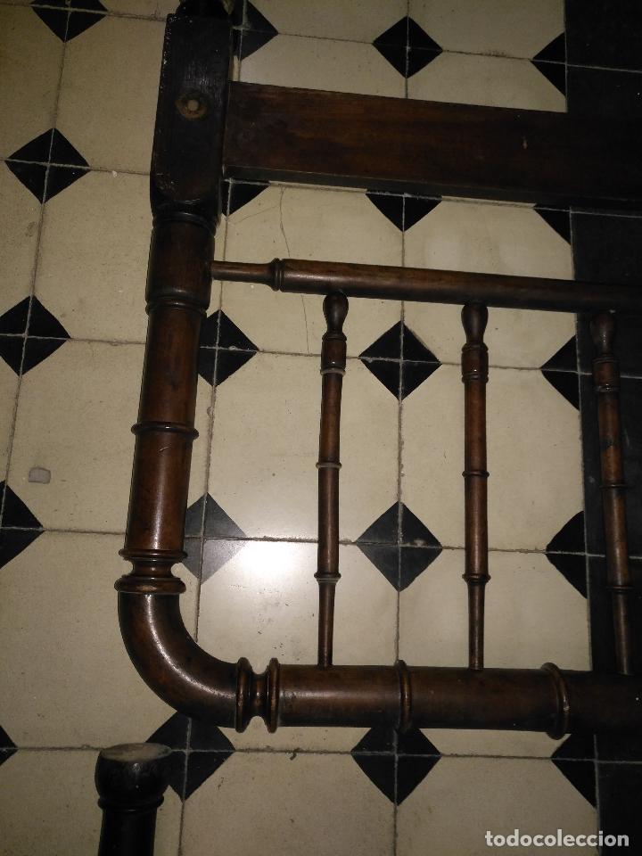 Antig&uuml;edades: CAMA DE MADERA ANTIGUA TORNEADA - Foto 6
