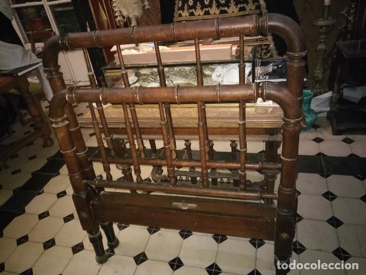 Antig&uuml;edades: CAMA DE MADERA ANTIGUA TORNEADA - Foto 11