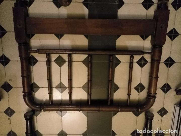 Antig&uuml;edades: CAMA DE MADERA ANTIGUA TORNEADA - Foto 15