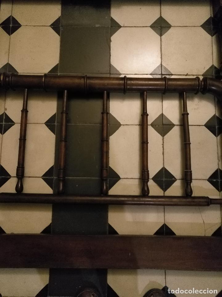 Antig&uuml;edades: CAMA DE MADERA ANTIGUA TORNEADA - Foto 17