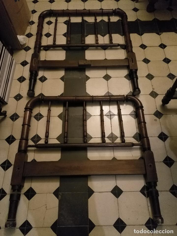 Antig&uuml;edades: CAMA DE MADERA ANTIGUA TORNEADA - Foto 19