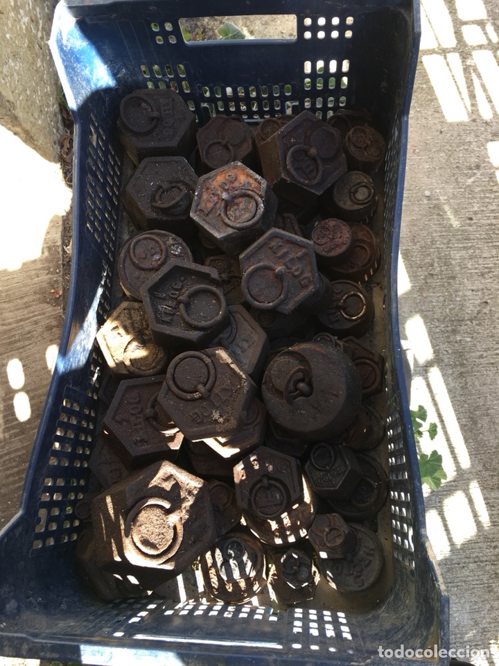 Antig&uuml;edades: Gran lote de pesas. - Foto 3