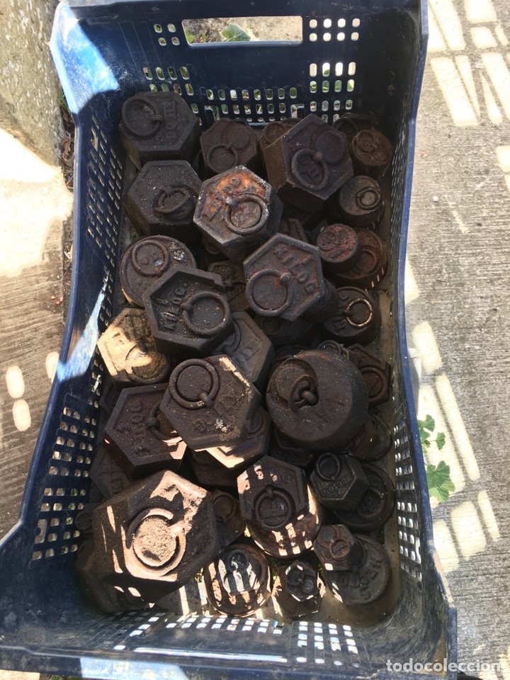 Antig&uuml;edades: Gran lote de pesas. - Foto 4