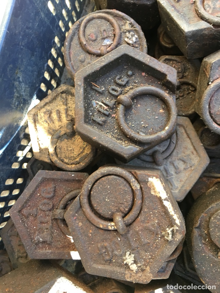 Antig&uuml;edades: Gran lote de pesas. - Foto 5