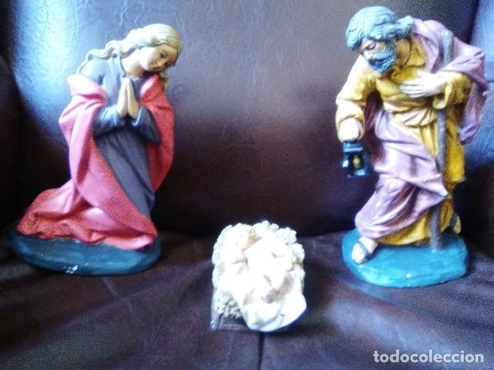 Antiguidades: Bel&eacute;n:S.Jose la Virgen y el Ni&ntilde;o.