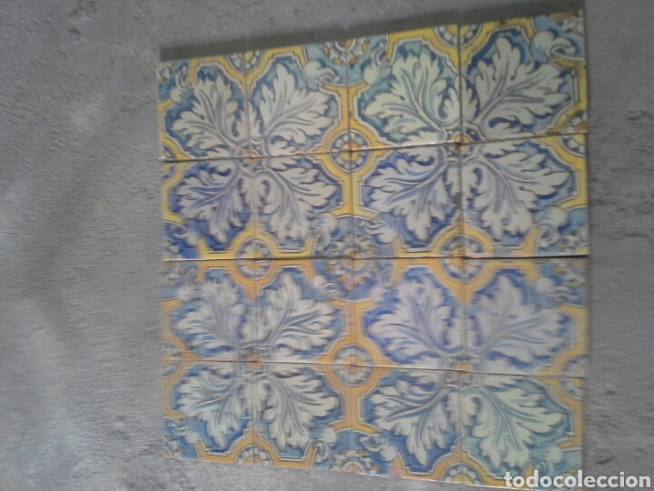 Antig&uuml;edades: Panel de 16 azulejos de Ruiz de Luna - Foto 1