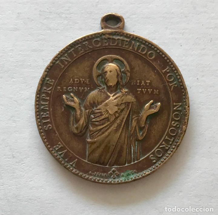 Antig&uuml;edades: Medalla del Sagrado coraz&oacute;n de Jes&uacute;s - Foto 1