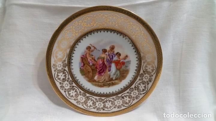 Antig&uuml;edades: Plato decoraci&oacute;n de Limoges , Francia. - Foto 1