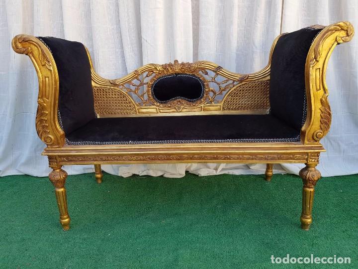 Antig&uuml;edades: DIV&Aacute;N ESTILO FRNCES PAN DE ORO - Foto 1