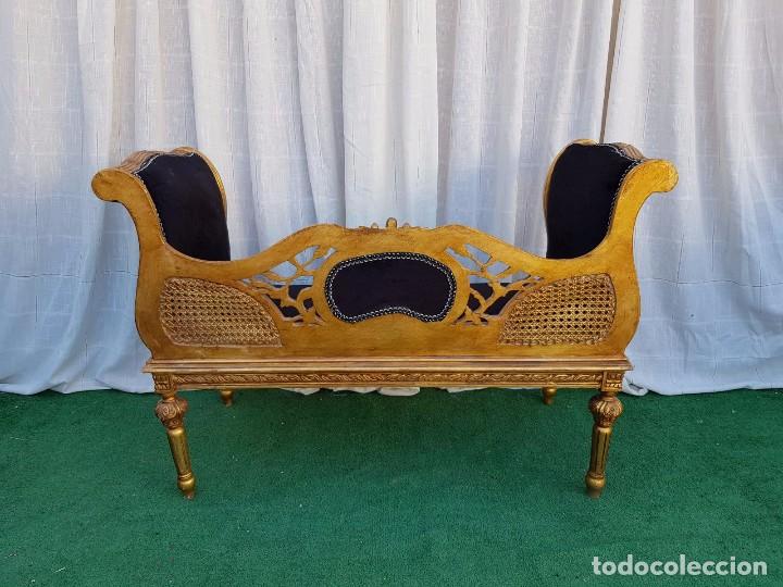 Antig&uuml;edades: DIV&Aacute;N ESTILO FRNCES PAN DE ORO - Foto 2
