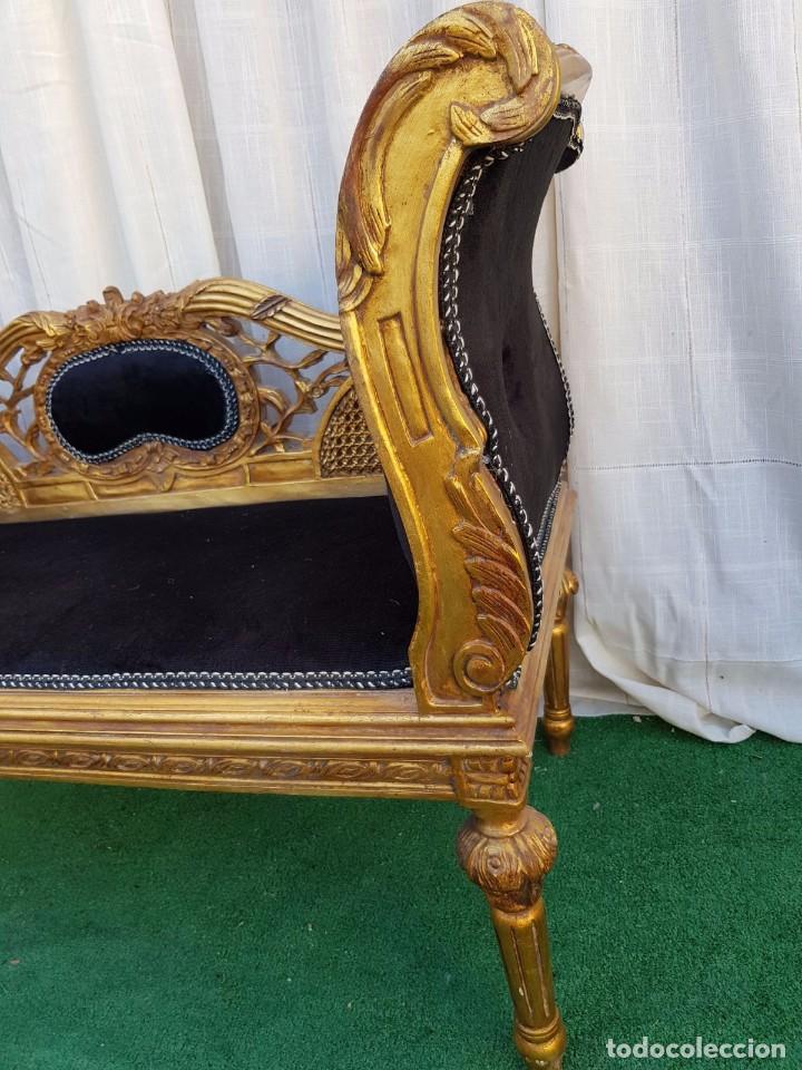 Antig&uuml;edades: DIV&Aacute;N ESTILO FRNCES PAN DE ORO - Foto 4