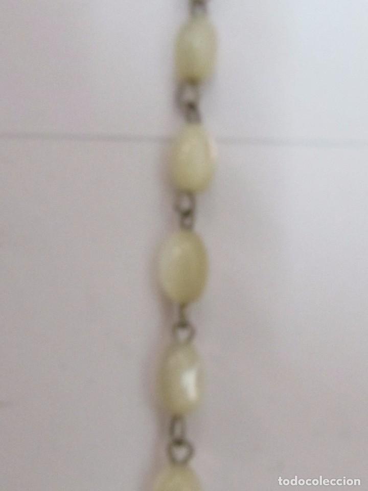 Antig&uuml;edades: ROSARIO MET&Aacute;LICO CON BOLAS DE N&Aacute;CAR - Foto 5