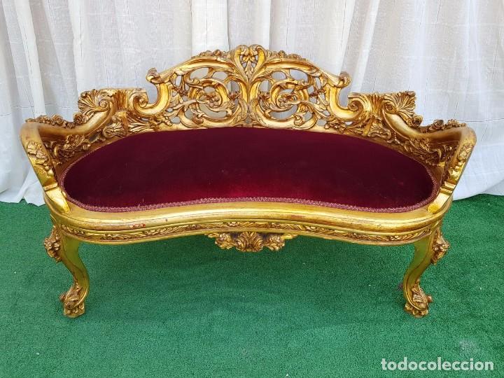 Antig&uuml;edades: DIV&Aacute;N ESTILO FRNCES PAN DE ORO - Foto 1