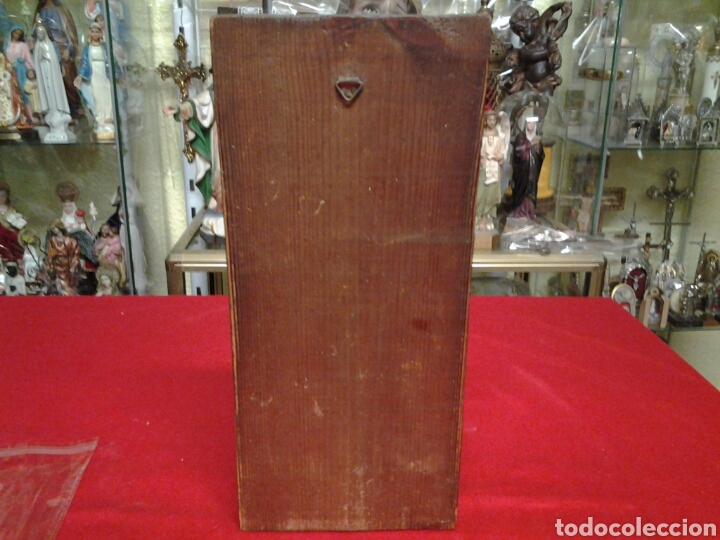 Antig&uuml;edades: AVE MARIA en laton sobre madera - Foto 3