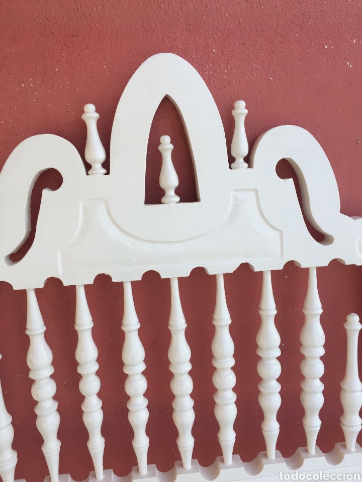 Antig&uuml;edades: CABECERO CASTELLANO BLANCO - Foto 3