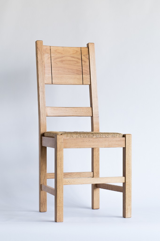 Antig&uuml;edades: SILLA DE ROBLE ASIENTO DE ANEA - Foto 1