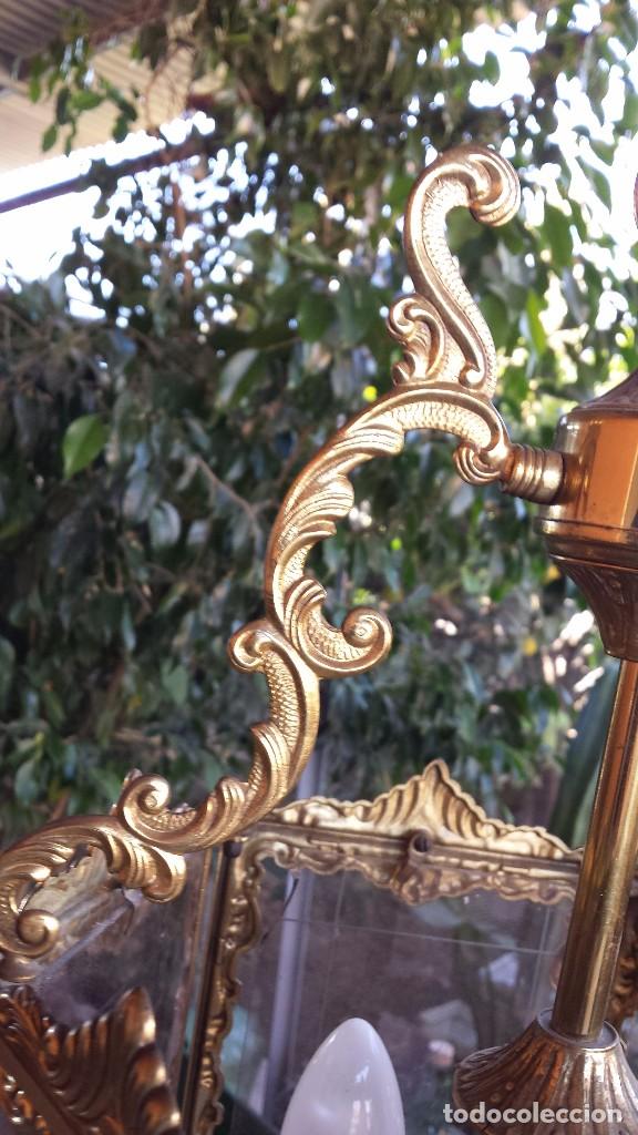 Antig&uuml;edades: precioso farol en bronce, - Foto 3