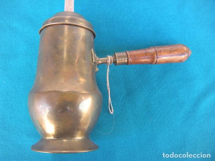 Antig&uuml;edades: ANTIGUA CHOCOLATERA DE BRONCE - Foto 1