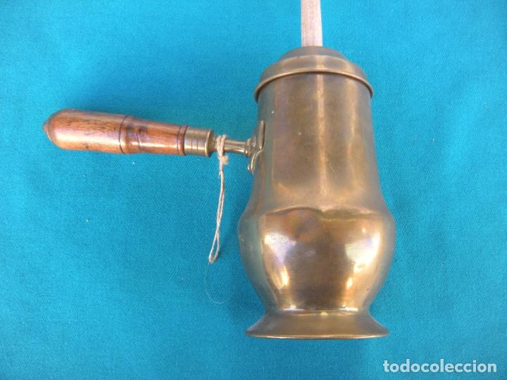 Antig&uuml;edades: ANTIGUA CHOCOLATERA DE BRONCE - Foto 3
