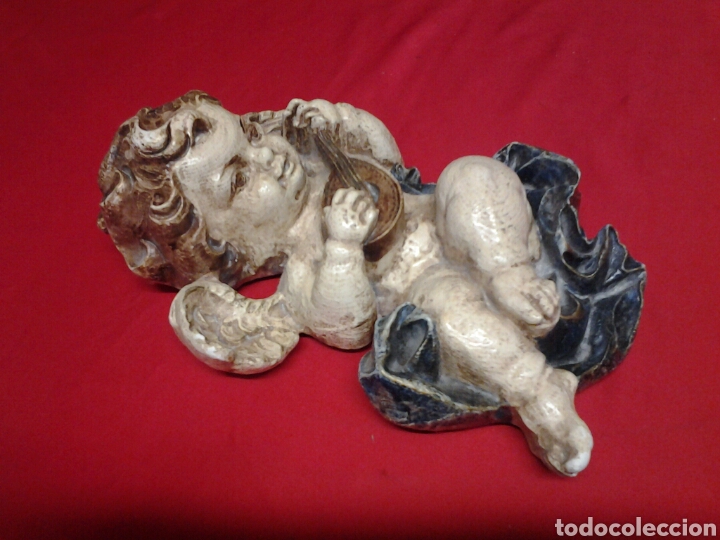 Antig&uuml;edades: Angel antiguo policromado - Foto 2