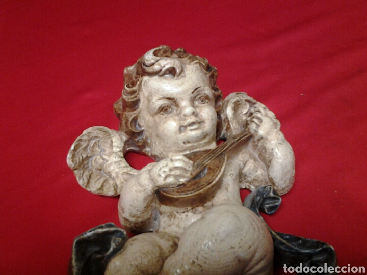 Antig&uuml;edades: Angel antiguo policromado - Foto 5