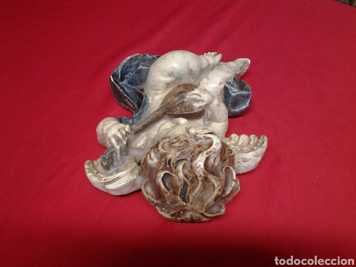 Antig&uuml;edades: Angel antiguo policromado - Foto 6