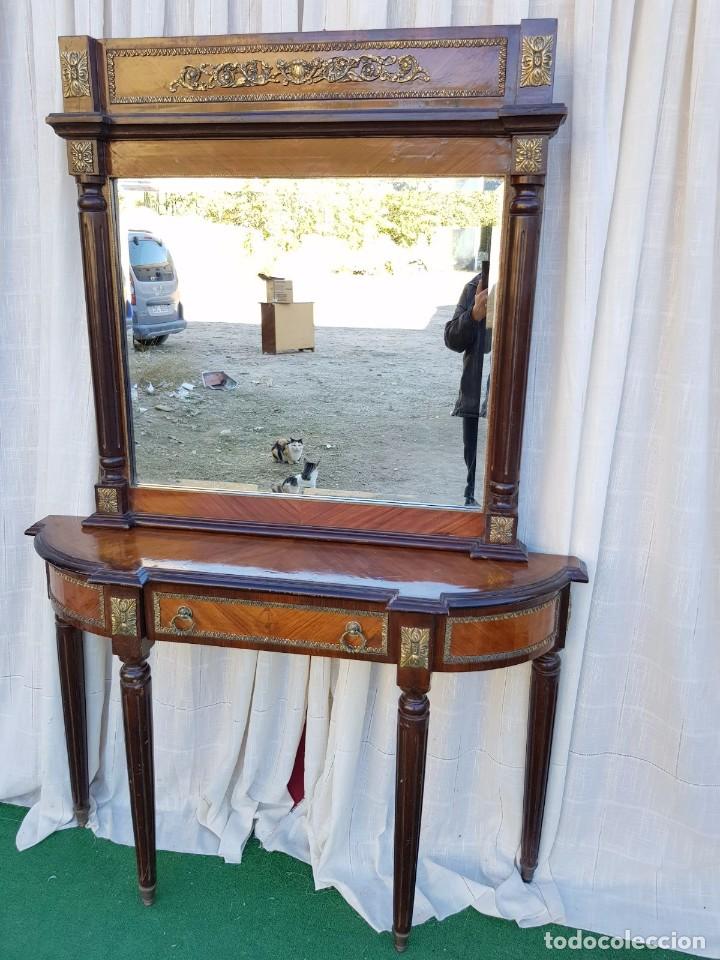 Antig&uuml;edades: CONSOLA ESTILO FRANCES CON MARMOL - Foto 5