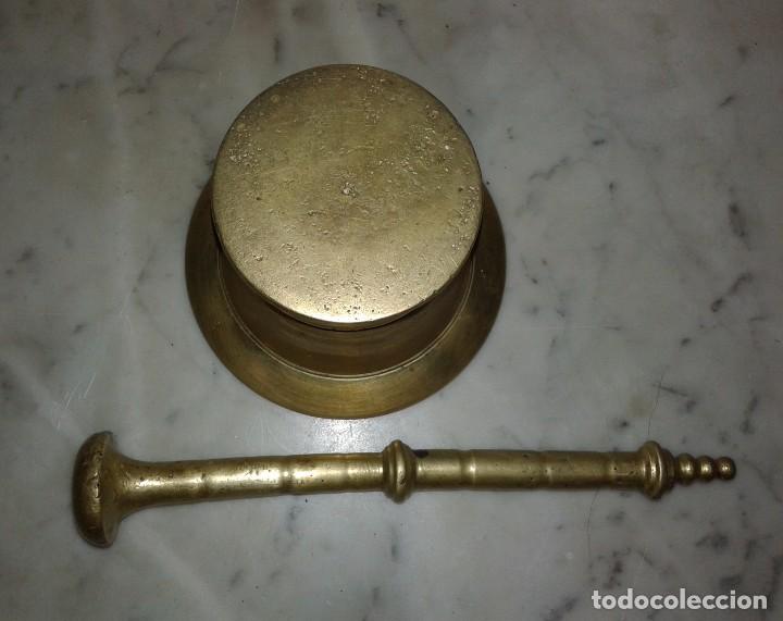 Antig&uuml;edades: MORTERO DE BRONCE PRINCIPIOS SIGLO XIX - Foto 4