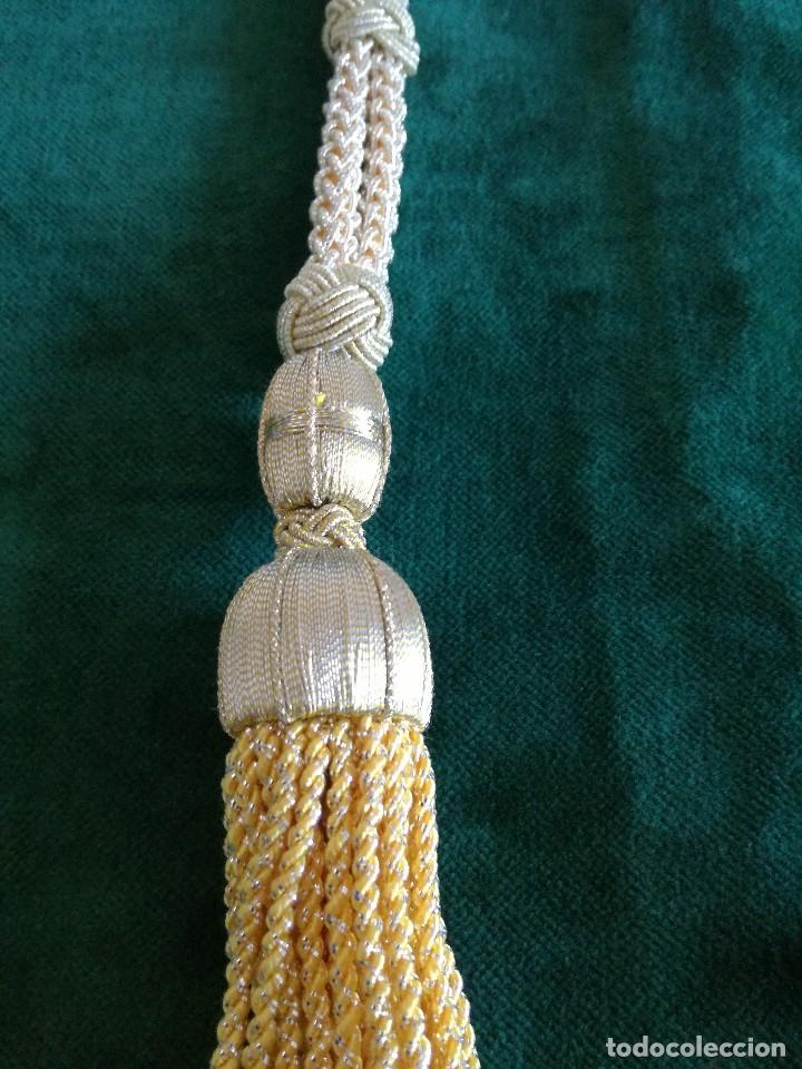 Antig&uuml;edades: CORDON CON BORLA EN ORO PARA IMAGEN RELIGIOSA - Foto 2