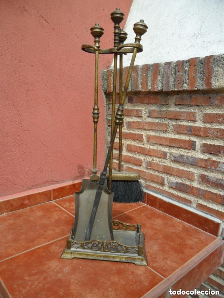 Antig&uuml;edades: ACCESORIOS EN BRONCE PARA CHIMENEA - ANTIGUOS - Foto 3