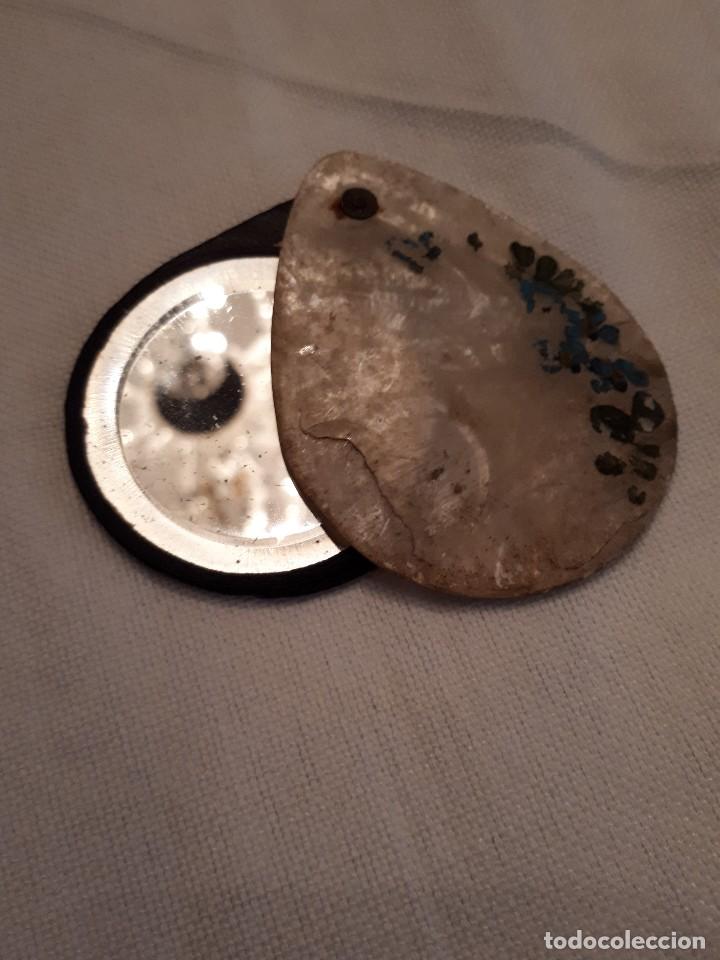 Antig&uuml;edades: Espejito de bolso con propaganda de Santander - Foto 1