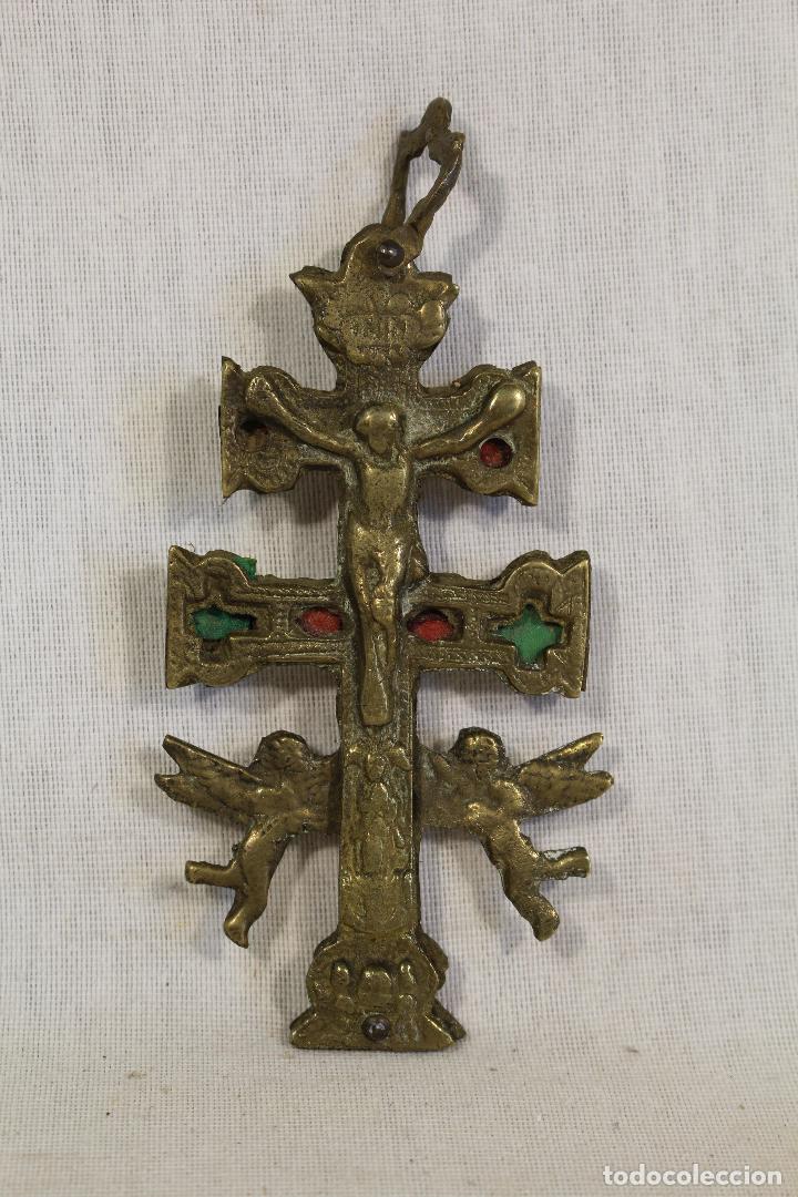 Antig&uuml;edades: cruz de caravaca en bronce - Foto 2