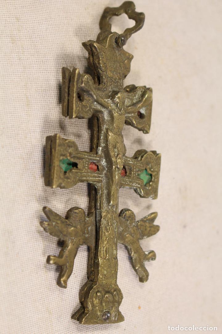Antig&uuml;edades: cruz de caravaca en bronce - Foto 4