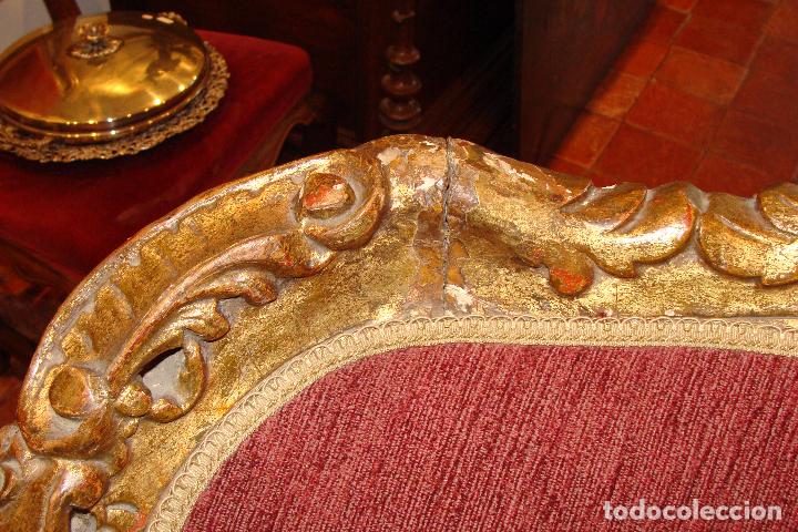 Antigüedades: Sofá dorado tallado - Siglo XX - Foto 3 - 103672723