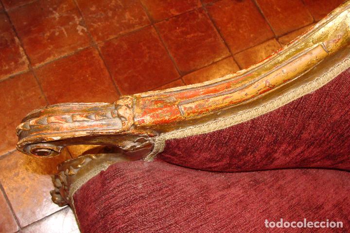 Antigüedades: Sofá dorado tallado - Siglo XX - Foto 5 - 103672723